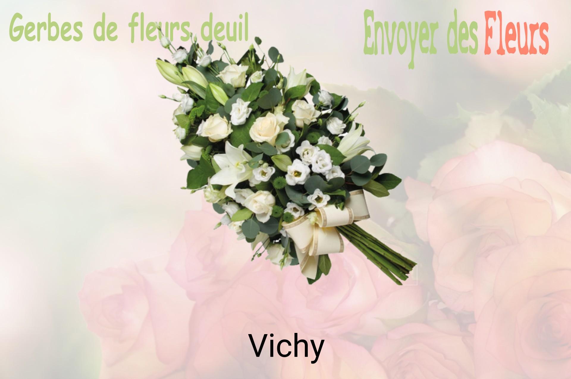 Gerbe de fleurs de deuil livrée à Vichy